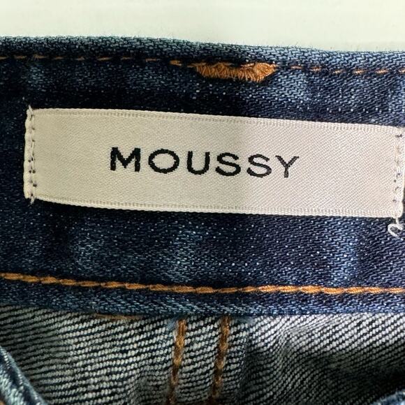 Moussy Vintage Comfort Nancy Skinny Dark Wash Mid-Rise Distressed Skinny Size 26 - Picture 7 of 11